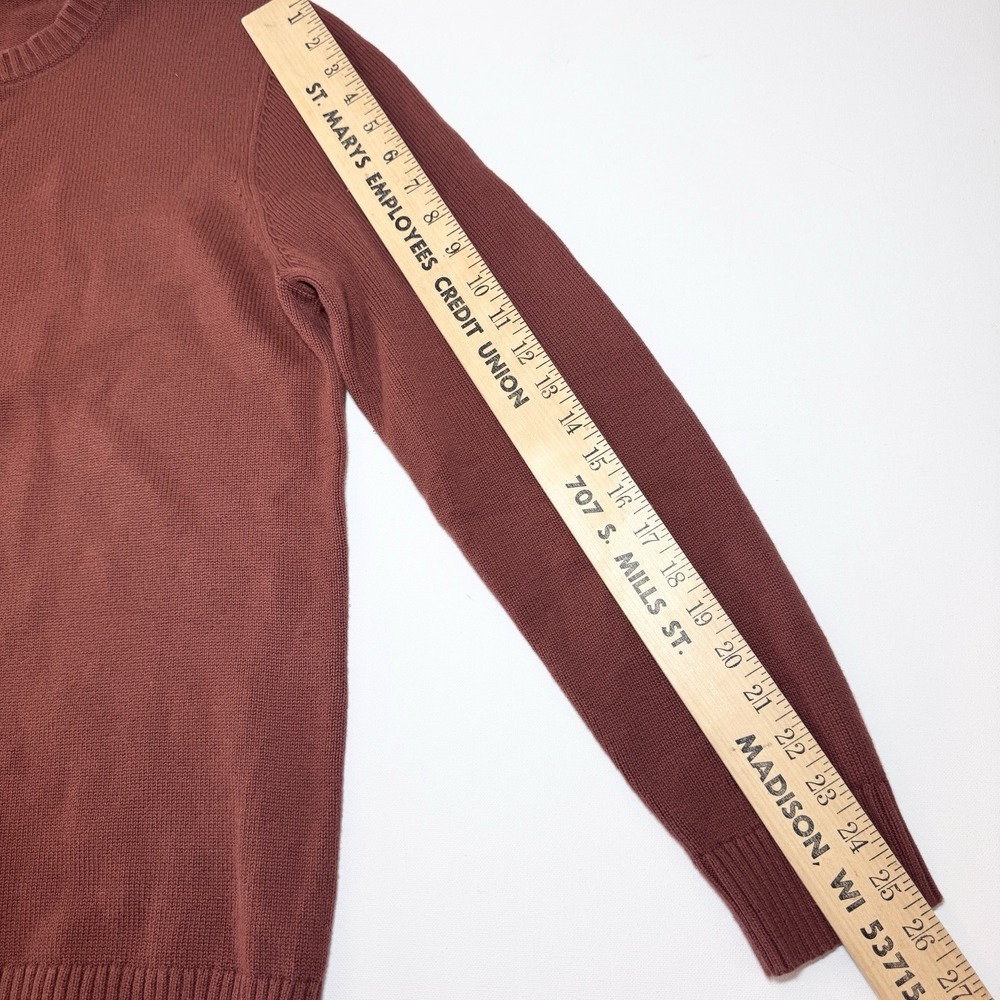 Tentree‎ Men's Crew Neck Sweater M Highline Organic Cotton Knit Jumper Brown - Picture 8 of 8
